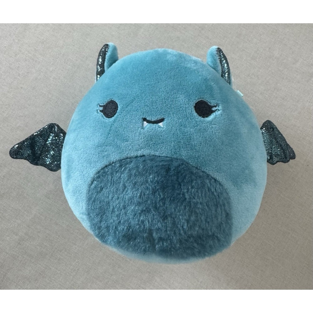 Squishmallow 5" LUCASTA Teal Bat Halloween PLUSH EUC